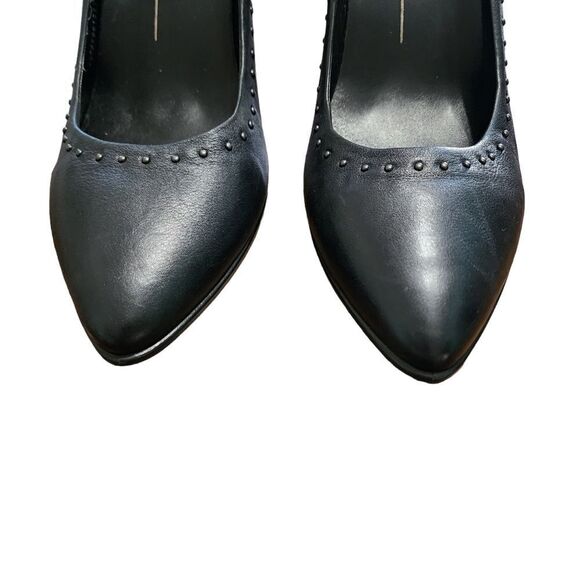 Ecco black leather studded heels Sz 9 (40) - Picture 3 of 7